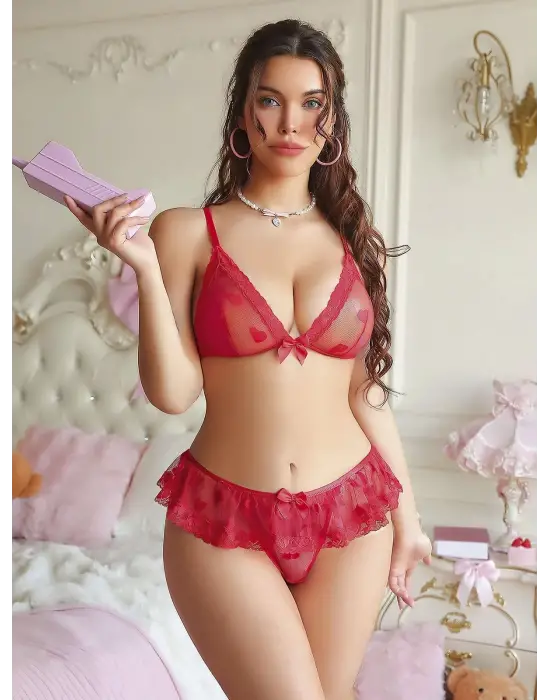 ieg™ Freshness 7061 Kalpli Transparan Sütyen Takım