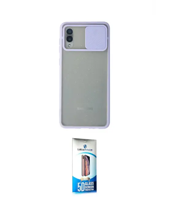 ieg™ Galaxy A02 Kılıf Vadi Çizgi - Siyah 5D Eko Cam Ekran Koruyucu