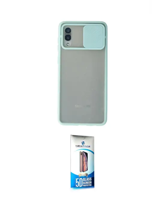 ieg™ Galaxy A02 Kılıf Vadi Çizgi - Siyah 5D Eko Cam Ekran Koruyucu