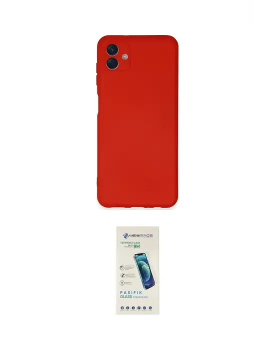 ieg™ Galaxy A04E Kılıf Ahenk Serisi - Şeffaf Pasifik Cam Ekran Koruyucu