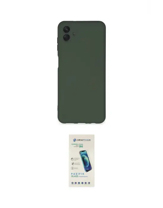 ieg™ Galaxy A04E Kılıf Ahenk Serisi - Şeffaf Pasifik Cam Ekran Koruyucu