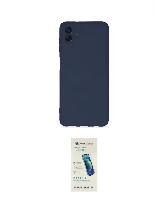 ieg™ Galaxy A04E Kılıf Ahenk Serisi - Şeffaf Pasifik Cam Ekran Koruyucu