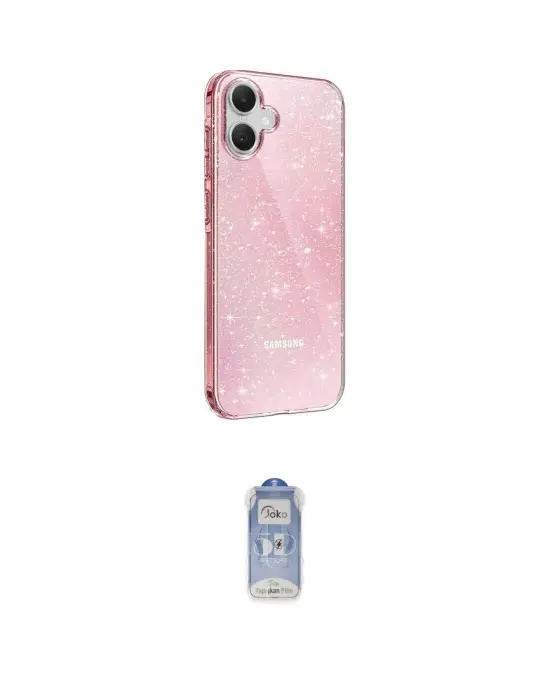 ieg™ Galaxy A05 Kılıf Yankı Doku Prime - Siyah Joko Magic 5D Cam