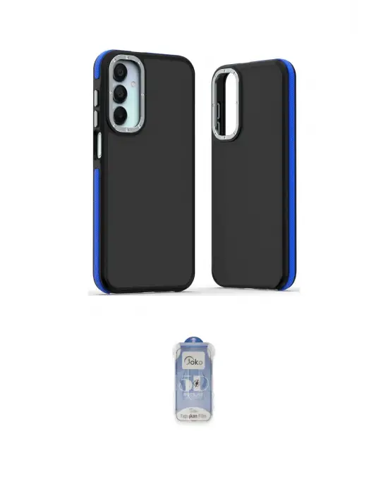 ieg™ Galaxy A25 5G Kılıf Eksen Işık - Siyah Joko Magic 5D Cam
