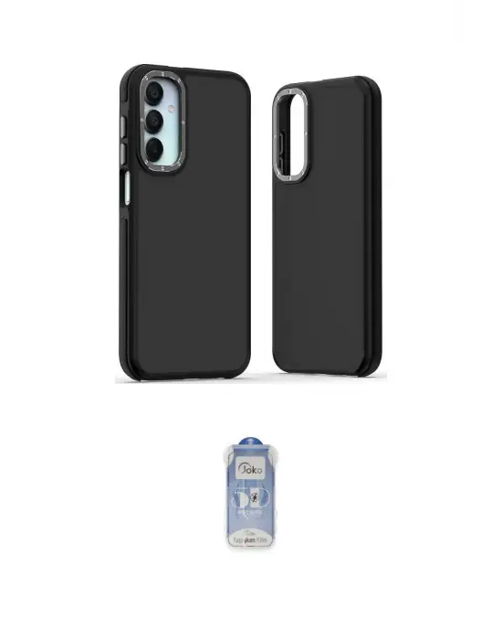 ieg™ Galaxy A25 5G Kılıf Eksen Işık - Siyah Joko Magic 5D Cam