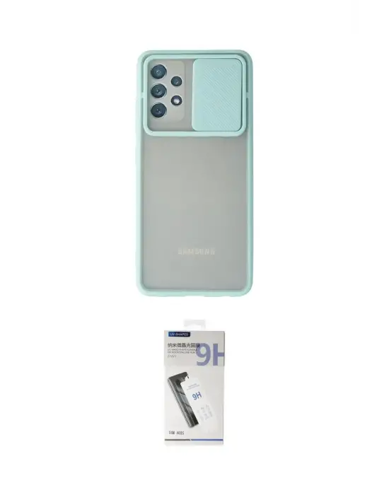ieg™ Galaxy A32 Kılıf Vadi Çizgi - Şeffaf Uv Polymer Nano Ekran Koruyucu