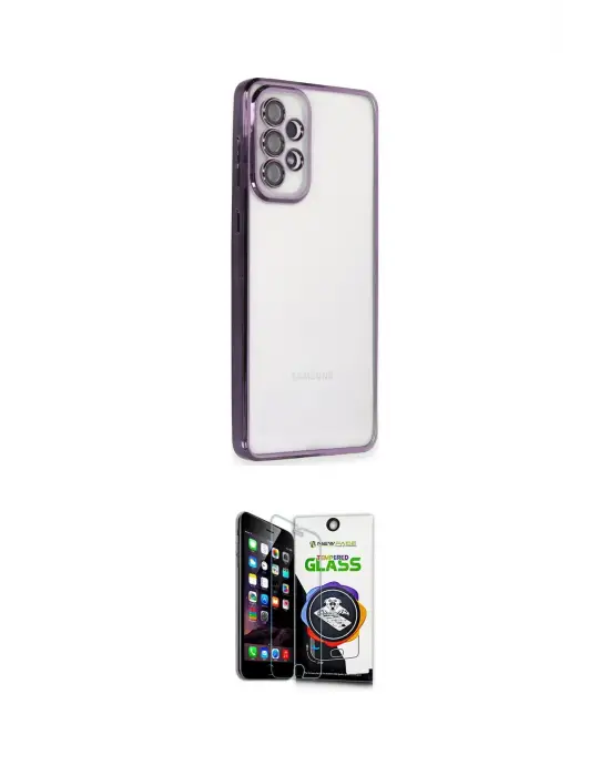 ieg™ Galaxy A33 5G Kılıf Vadi Minimal - Şeffaf Temperli Cam Ekran Koruyucu