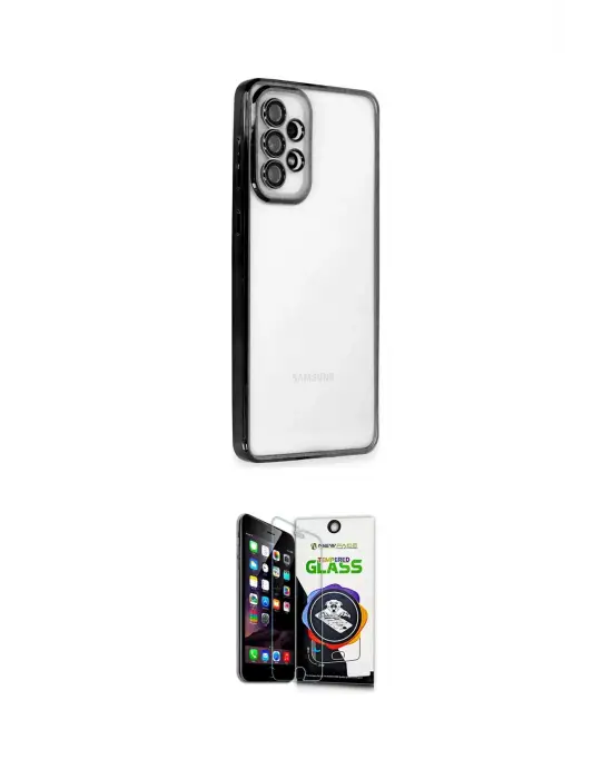 ieg™ Galaxy A33 5G Kılıf Vadi Minimal - Şeffaf Temperli Cam Ekran Koruyucu