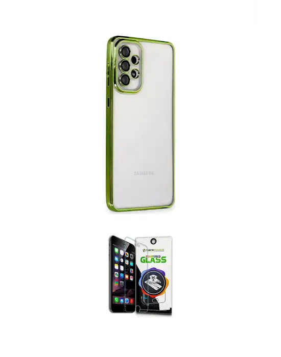 ieg™ Galaxy A33 5G Kılıf Vadi Minimal - Şeffaf Temperli Cam Ekran Koruyucu