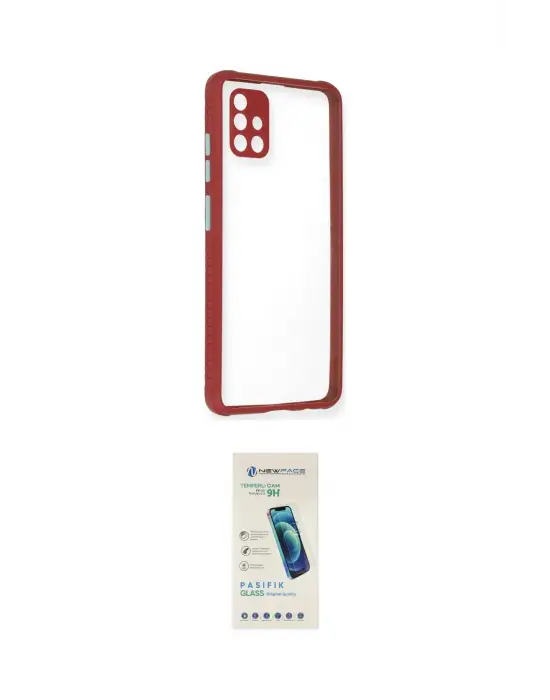 ieg™ Galaxy A51 Kılıf Nova Asil Özel Seri - Şeffaf Pasifik Cam Ekran Koruyucu