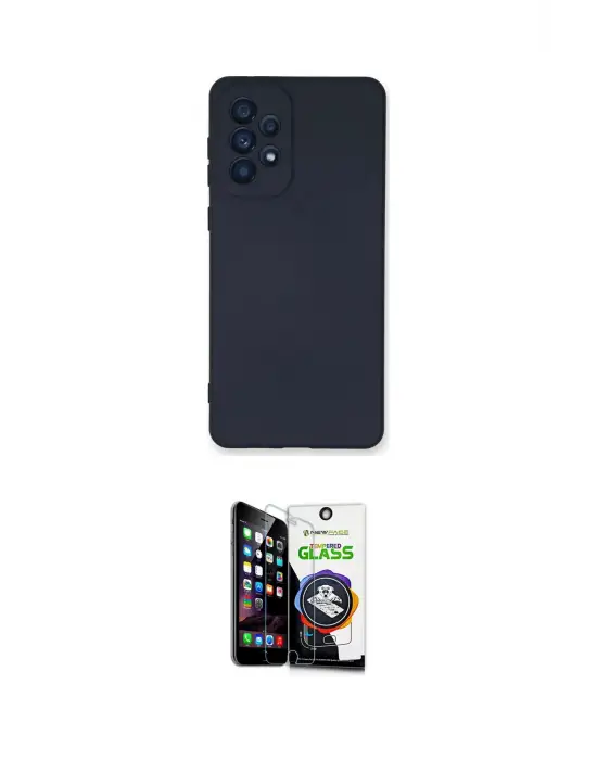 ieg™ Galaxy A53 5G Kılıf Ahenk Serisi - Şeffaf Temperli Cam Ekran Koruyucu