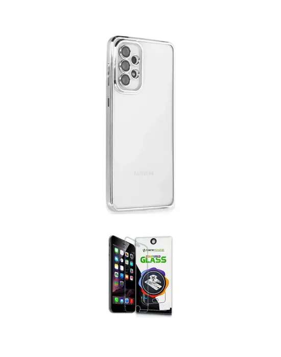 ieg™ Galaxy A53 5G Kılıf Vadi Minimal - Şeffaf Temperli Cam Ekran Koruyucu