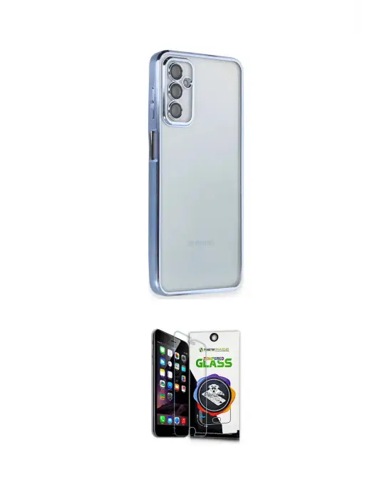 ieg™ Galaxy M23 Kılıf Vadi Minimal - Şeffaf Temperli Cam Ekran Koruyucu