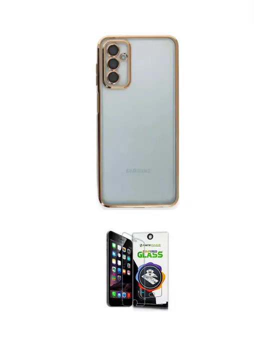 ieg™ Galaxy M23 Kılıf Vadi Minimal - Şeffaf Temperli Cam Ekran Koruyucu