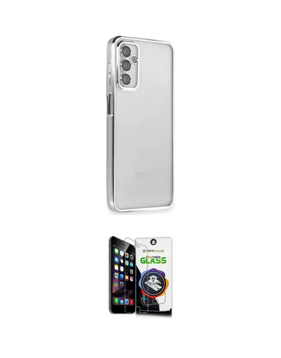 ieg™ Galaxy M23 Kılıf Vadi Minimal - Şeffaf Temperli Cam Ekran Koruyucu