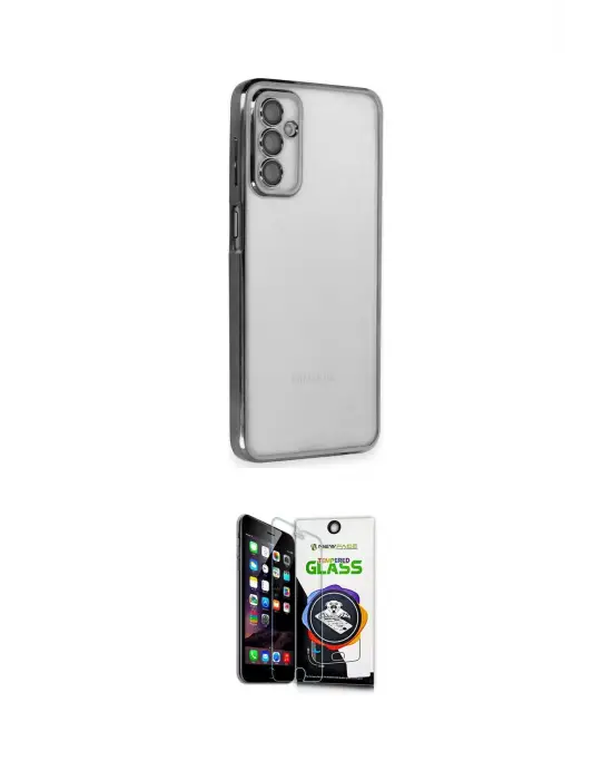 ieg™ Galaxy M23 Kılıf Vadi Minimal - Şeffaf Temperli Cam Ekran Koruyucu