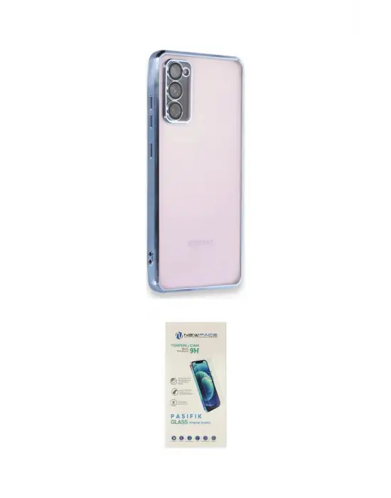 ieg™ Galaxy S20 FE Kılıf Vadi Minimal - Şeffaf Pasifik Cam Ekran Koruyucu