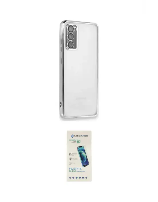ieg™ Galaxy S20 FE Kılıf Vadi Minimal - Şeffaf Pasifik Cam Ekran Koruyucu