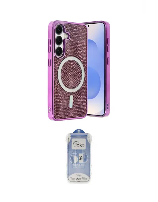 ieg™ Galaxy S23 FE Kılıf Eksen Çizgi - Siyah Joko Magic 5D Cam