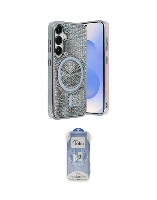 ieg™ Galaxy S23 FE Kılıf Eksen Çizgi - Siyah Joko Magic 5D Cam