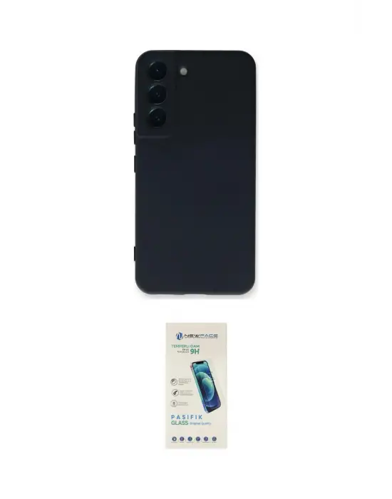 ieg™ Galaxy S23 Plus Kılıf Ahenk Serisi - Şeffaf Pasifik Cam Ekran Koruyucu