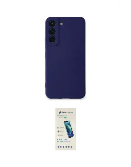 ieg™ Galaxy S23 Plus Kılıf Ahenk Serisi - Şeffaf Pasifik Cam Ekran Koruyucu