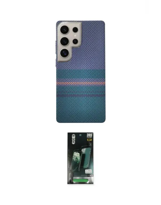 ieg™ Galaxy S23 Ultra Kılıf Eksen Prime - Şeffaf 360 Full Body Arka Koruyucu