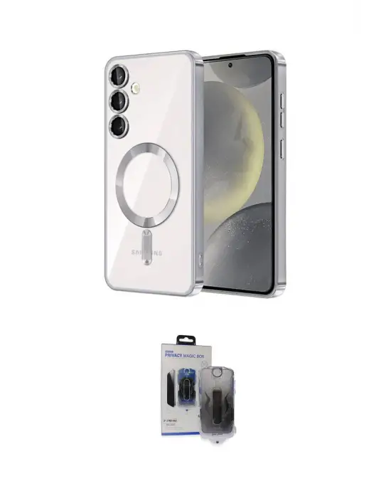 ieg™ Galaxy S24 Plus Kılıf Nova Işık Özel Seri - Siyah Vanessa Magic Hayalet Cam