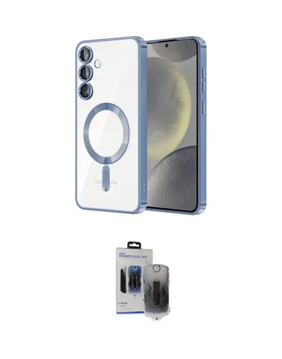 ieg™ Galaxy S24 Plus Kılıf Nova Işık Özel Seri - Siyah Vanessa Magic Hayalet Cam