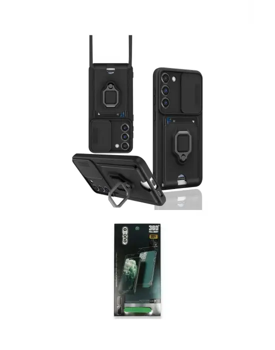 ieg™ Galaxy S24 Plus Kılıf Vadi Form Prime - Şeffaf 360 Full Body Arka Koruyucu