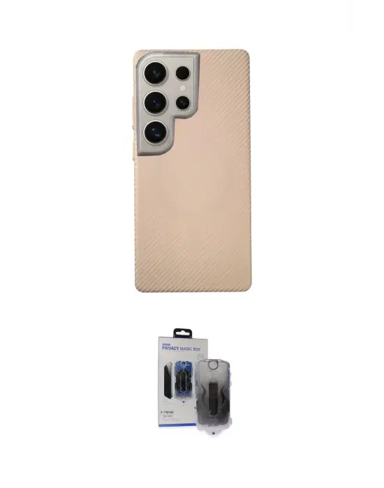 ieg™ Galaxy S24 Ultra Kılıf Eksen Prime - Siyah Vanessa Magic Hayalet Cam