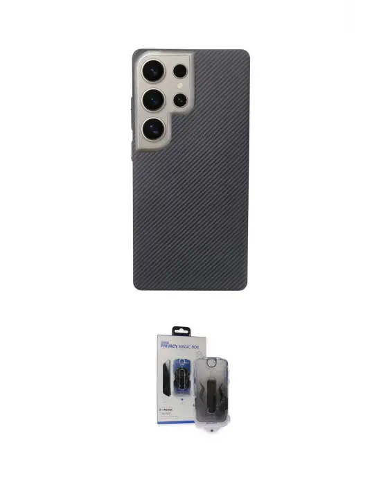 ieg™ Galaxy S24 Ultra Kılıf Eksen Prime - Siyah Vanessa Magic Hayalet Cam