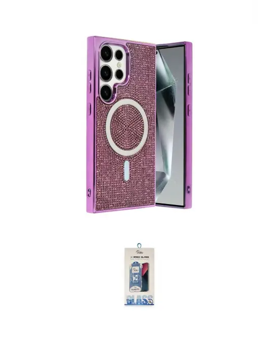 ieg™ Galaxy S25 Ultra Kılıf Eksen Çizgi - Siyah Joko Magic 5D Cam