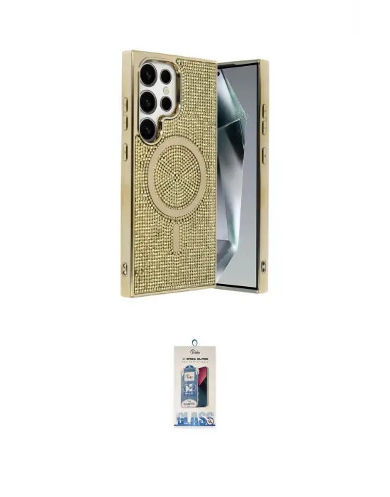 ieg™ Galaxy S25 Ultra Kılıf Eksen Çizgi - Siyah Joko Magic 5D Cam