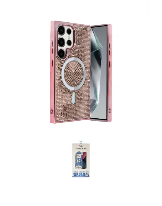 ieg™ Galaxy S25 Ultra Kılıf Eksen Çizgi - Siyah Joko Magic 5D Cam
