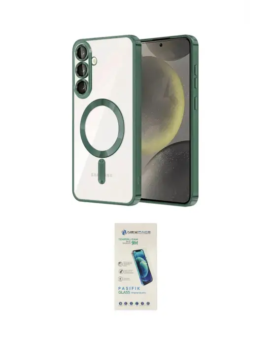 ieg™ Galaxy S26 Kılıf Nova Işık Özel Seri - Şeffaf Pasifik Cam Ekran Koruyucu