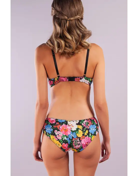 ieg™ Golshan Garden Boy Short, Kadın Dantelli Çiçek Baskılı Şort Külot