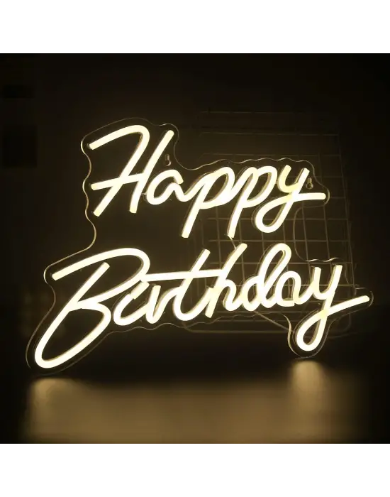 Happy Birthday Yazılı Neon Led Işık