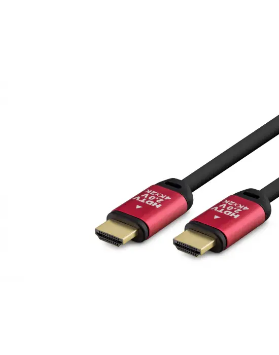 Hdmi 2.0 Kablo 4K Uhd Od 8.0 Mm 5 M - Siyah Kırmızı HDX2034