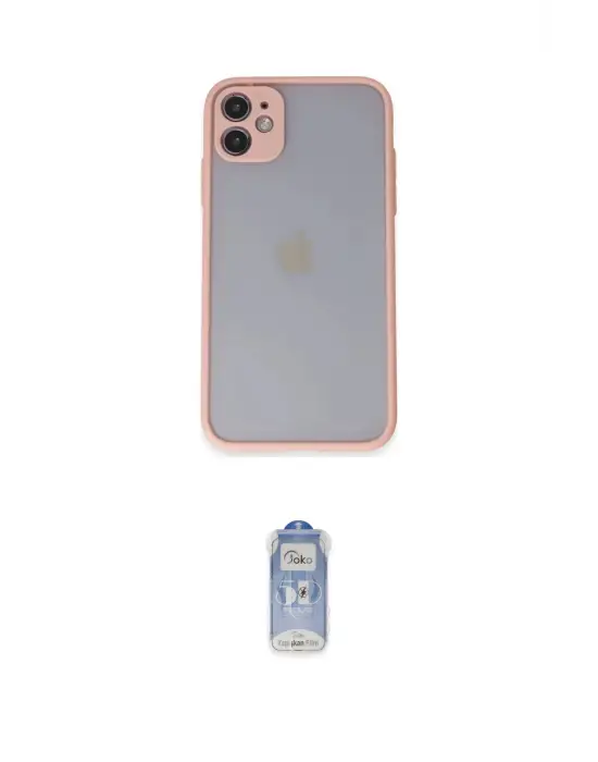 ieg™ iPhone 11 Kılıf Ahenk Çizgi Serisi - Siyah Joko Magic 5D Cam