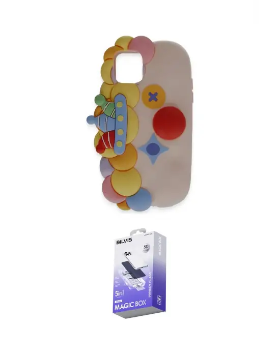 ieg™ iPhone 11 Kılıf Akış Yansıma - Siyah Bilvis 5in1 5D Magic Hayalet Cam Ekran Koruyucu