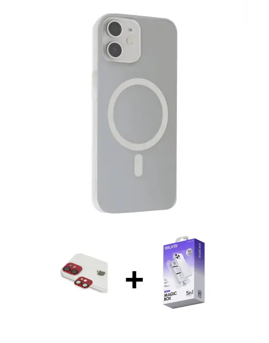 ieg™ iPhone 11 Kılıf Çekirdek Modern Prime - Siyah Bilvis 5in1 3D Magic Cam Ekran Koruyucu + Pers Alüminyum Kamera Lens - KI