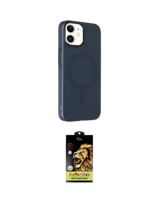 ieg™ iPhone 11 Kılıf Çekirdek Modern Prime - Siyah Buffer Cam Ekran Koruyucu