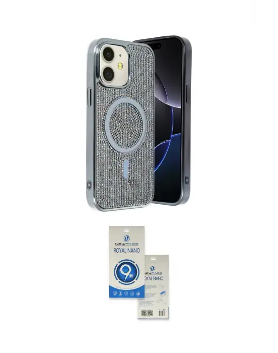 ieg™ iPhone 11 Kılıf Eksen Çizgi - Şeffaf Royal Nano Ekran Koruyucu