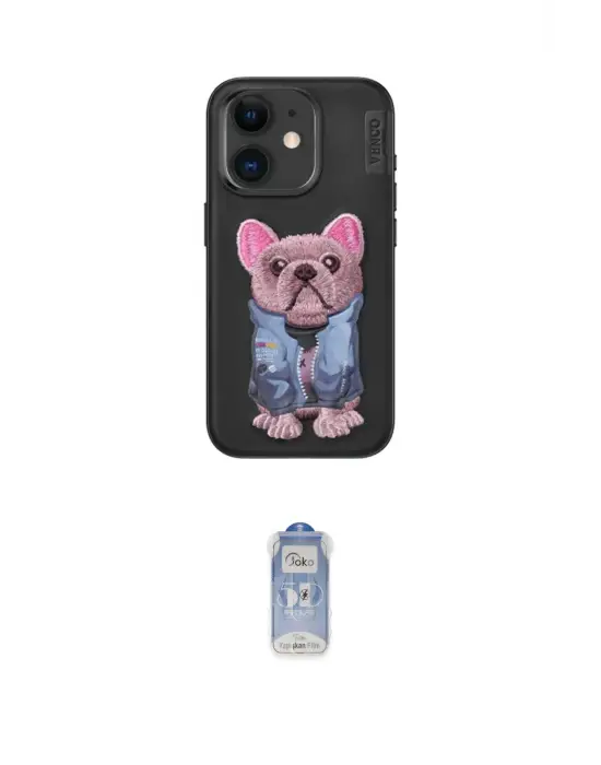 ieg™ iPhone 11 Kılıf İz Minimal Koleksiyonu - Siyah Joko Magic 5D Cam