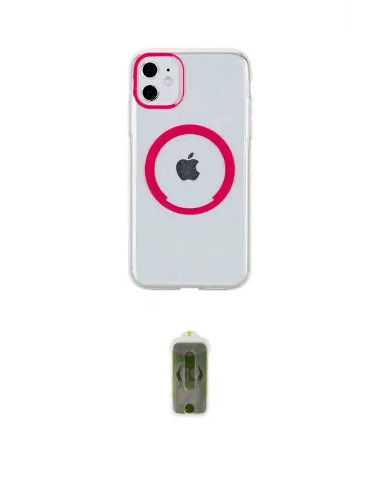 ieg™ iPhone 11 Kılıf Pusula Form - Siyah Joko Magic 5D Hayalet Cam