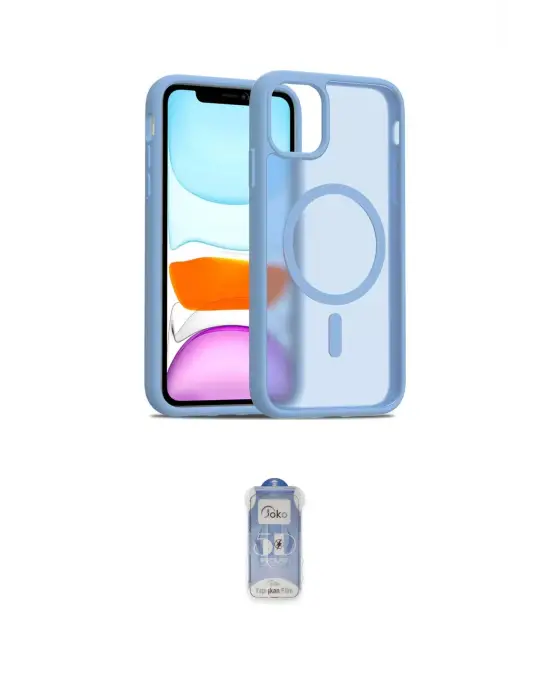 ieg™ iPhone 11 Kılıf Siluet Minimal Prime - Siyah Joko Magic 5D Cam