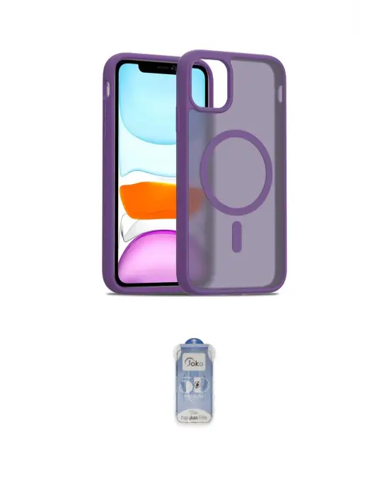 ieg™ iPhone 11 Kılıf Siluet Minimal Prime - Siyah Joko Magic 5D Cam