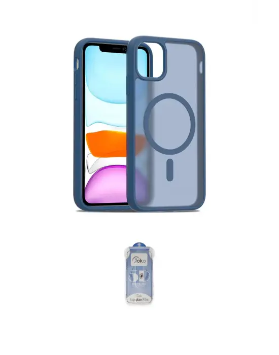 ieg™ iPhone 11 Kılıf Siluet Minimal Prime - Siyah Joko Magic 5D Cam