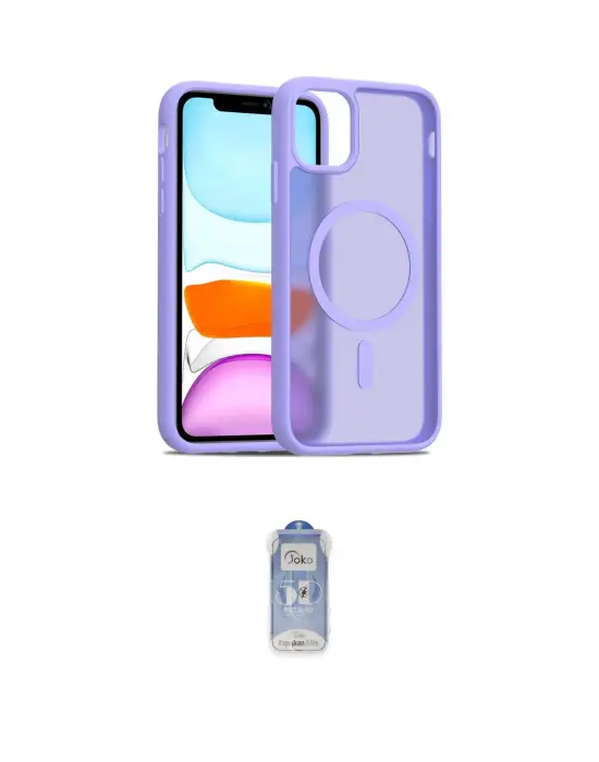 ieg™ iPhone 11 Kılıf Siluet Minimal Prime - Siyah Joko Magic 5D Cam